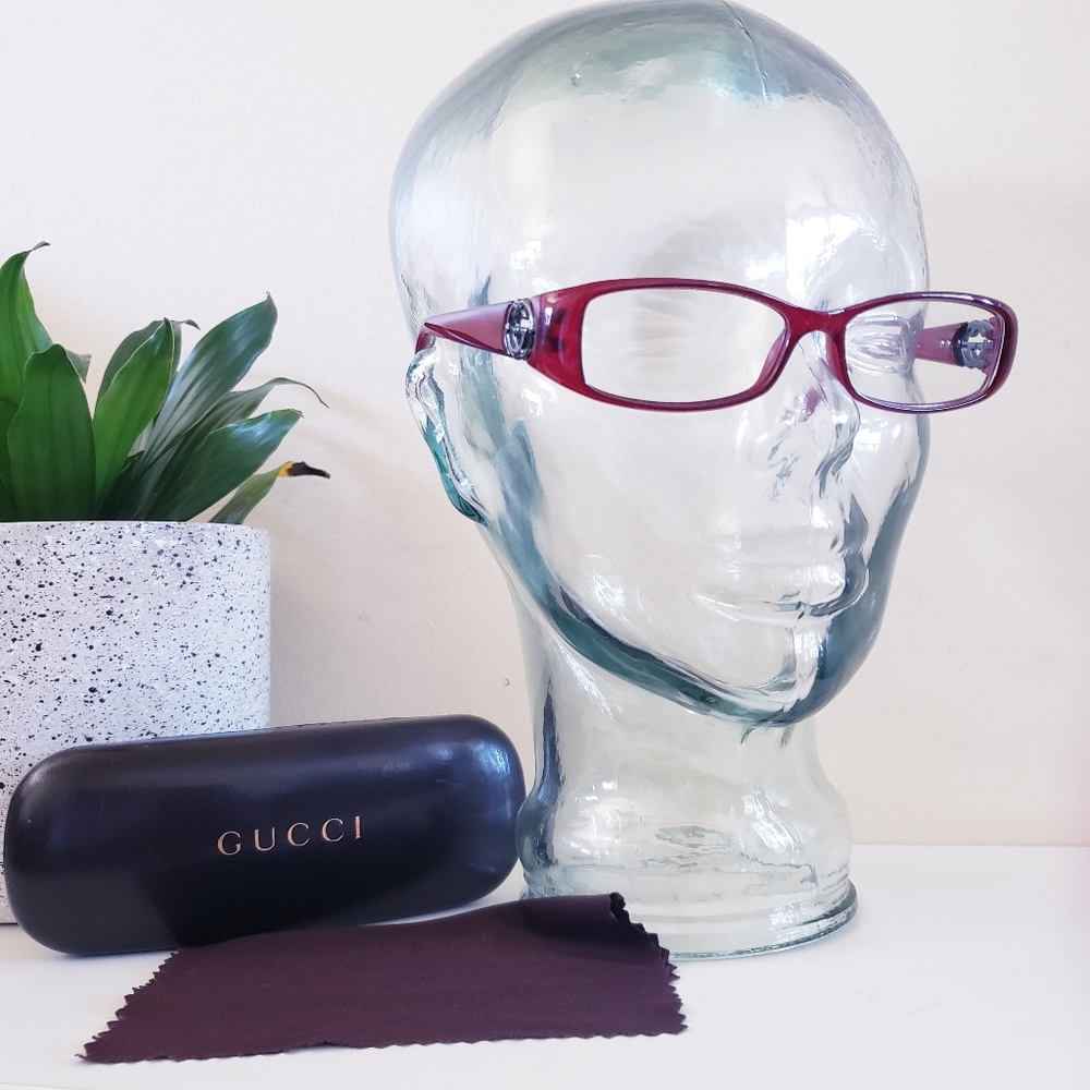 GUCCI EYEGLASSES DISCONTINUED MODEL  GG3066 BURGUNDY CMH